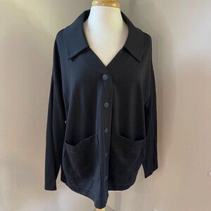 CAbi NWOT Elemental Topper #6253 Black Size L Retail $149